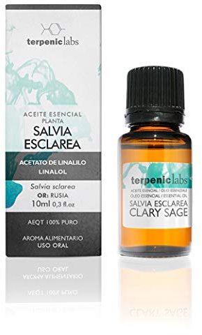 TERPENIC – Aceite Esencial de Salvia Esclarea (Salvia sclarea) – 10 ml – Uso Oral – Equilibrio y bienestar natural