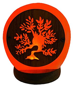 SudoreWell® USB LED rosa Steinsalz Salzlampe 3D Tree/Lebensbaum aus der Salt Range Pakistan - Höhe ca.10 cm