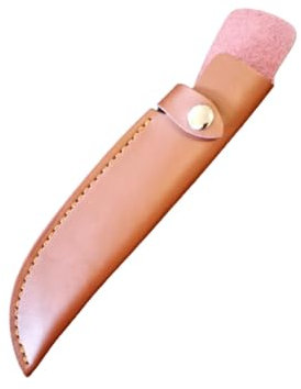 HIQIU Leather Fixed Blade Messerscheide Leder Scheiden für Jagdmesser Messerholster Universal Messer Taschen Knife Sheath (Größe: L)