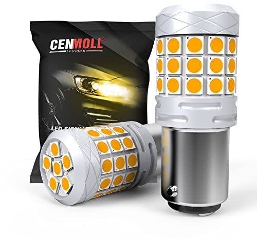CENMOLL 1157 380 P21/5W BAY15D Lampadina a Led Giallo Ambra, Super Luminoso 40W 2000LM Canbus Senza Errori P21/5W BAY15D Lampadine per Auto per Retromarcia di Retromarcia Indicatori di Direzione, 2PCS
