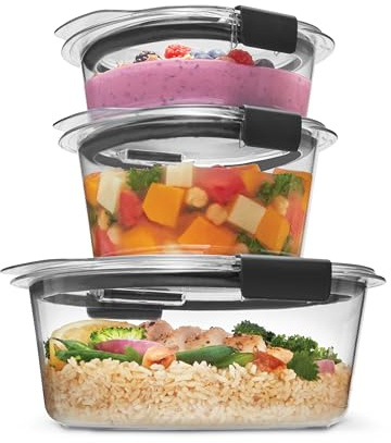 Rubbermaid Brilliance® Round Leak Proof Food Storage Containers, 6 Piece Set