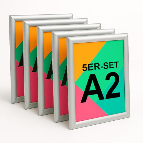 Aluanz Klapprahmen A2, Silber, 5er Set