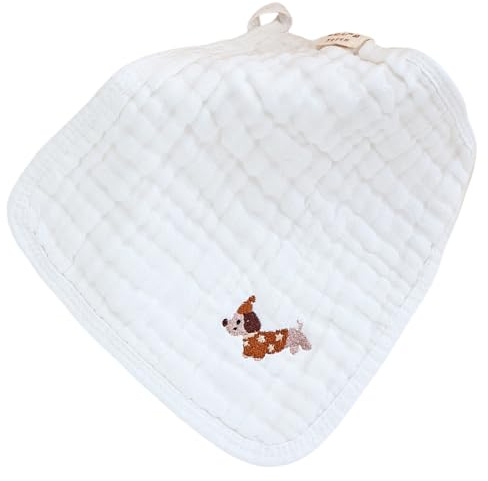 Qcbuegof Paquet de 5 pièces/1 pièce Gant de toilette doux à 6 couches pour bébé Serviette de bain douce pour nouveau-né Serviette de toilette polyvalente Absorbant Tissu en coton pour bébé