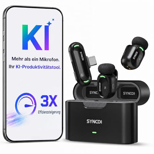 SYNCO SMICT Micrófono de Solapa Inalámbrico IA para Android