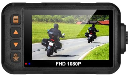 Cámara De Grabación para Motocicleta: Cámara De Tablero, Pantalla De 3 Pulgadas, Gran Angular Impermeable 1080P, De Video Delantero Trasero, Dispositivo De Seguridad En La Conducción | Cám