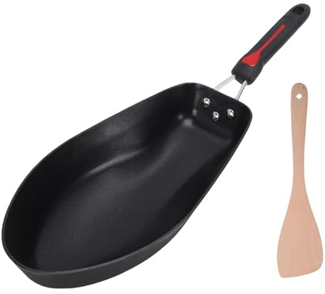 Tomotato Sartén con Forma de Pescado, Sartén de Acero Inoxidable con Revestimiento Antiadherente para Hacer Pescado Fácilmente Cocinar