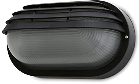 DOPO LIGHTING - Applique parete esterno FAR (L.27 cm) - luce esterna parete IP44 - applique esterna parete - lampada esterna parete E27 - plafon esterno parete terrazza 21W - plafon parete