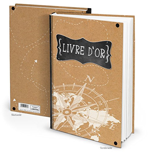 Logbuch-Verlag Grande libro degli ospiti XXL LIVRE D'OR Francese Appartamento Casa vacanze Pension Hotel Libro degli ospiti di nozze Ristorante