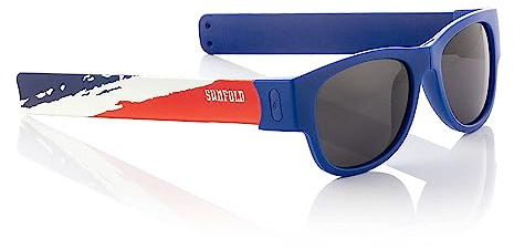 Sunfold® Gafas de Sol Polarizadas Unisex Plegables, Montura de Policarbonato, Patillas de Silicona y Acero Flexible, Protección (UV400), Incluye Funda de Microfibra y Caja, Modelo France