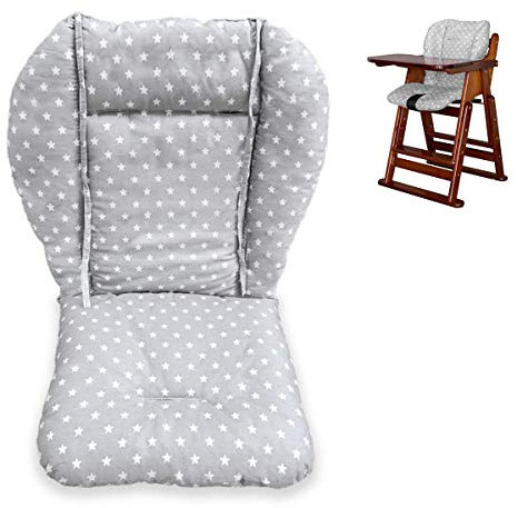 Twoworld Hochstuhl Kissen, große Verdickung Kinderwagen/Auto/Hochstuhl Sitzkissen Liner Mat Pad Cover Protector atmungsaktiv (Fashion Grey)