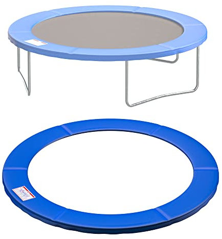 NONMON Trampolin Randabdeckung 305 cm, 30cm breit Federabdeckung für Gartentrampolin, reißfest UV-beständig Randschutz Trampolinzubehör Standardgröße - Blau