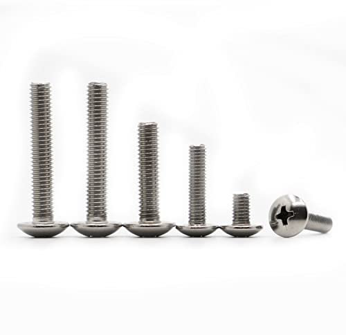 Viti M2 m2.5 m3 m4 m5 m5 A2-70 304 Phillips in acciaio inox Phillips TRUSS TRIFS GRANDE Bulloni a vite a croce rotondi piatti (10-50pcs) (Length : 45mm, Dimensione : M6 10pcs)
