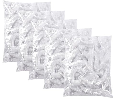 YceLon 500 Stück Frischhaltefolie mit Gummizug, Abdeckhauben für Lebensmittel, Transparente Frischhaltebeutel für Küche und Reisen, Lebensmittelabdeckung aus PE-Material