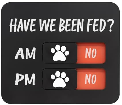 Genérico Recordatorio de alimentación para Perros, Suministros de recordatorio de alimentación para Gatos con imán, gráfico para Evitar la sobrealimentación Am/PM, Letrero para neveras