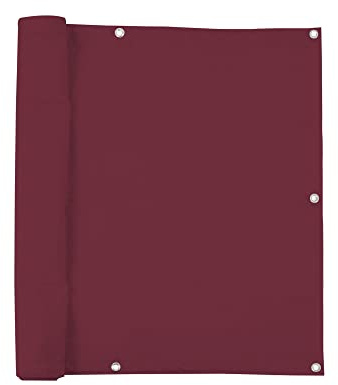 jarolift Revestimiento para Balcón Impermeable, Lona de Protección Solar y contra el Viento, 600 x 75 cm (24 Ojales), Burdeos