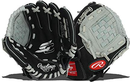 Rawlings Sc950bgb-6/0 9 1/2 Bsk/CV Gant de Baseball Garçon, Noir/Gris, 24,1 cm