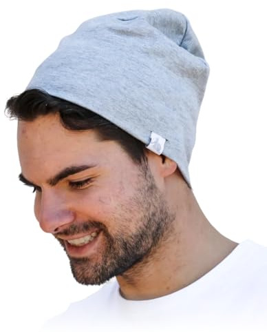 DefenderShield EMF Radiation Protection Beanie Cap - Blocks Wireless EMF & 5G Radiation (Gray Adult/Large)