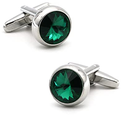 S&W - Gemelos de boda para hombre, con caja de regalo, esmaltados de cristal, para camisas de esmoquin, Cuffs85, M…
