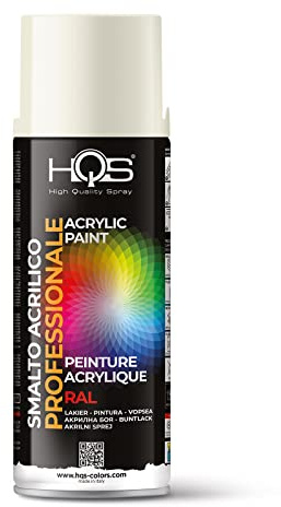 HQS Bombe de peinture acrylique, couleurs Ral (Ral 9001 - Blanc crème)