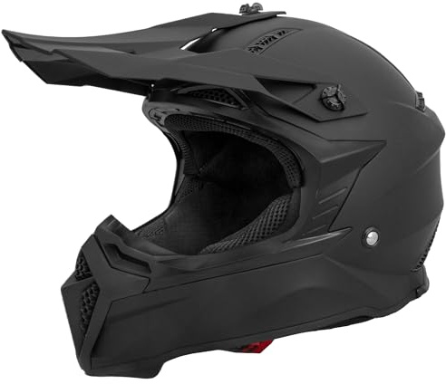 Zorax Lyrixa Motocross Helmet Unisex Adult - Matt Black L (59-60cm) | Off Road MX Quad Dirt Bike Enduro Crash Helmet ECE Approved