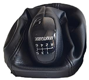 Pomello del cambio manuale a 6 marce con soffietto in pelle per Mercedes-Benz Classe C W203 S203 (AVANTGARDE)
