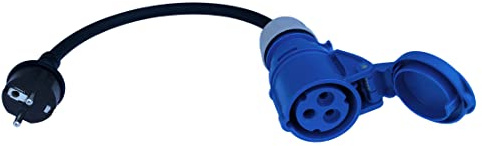CEE ADAPTER Schuko Stecker auf CEE Kupplung 230V Camping Boot H07RN-F 3x2,5mm²