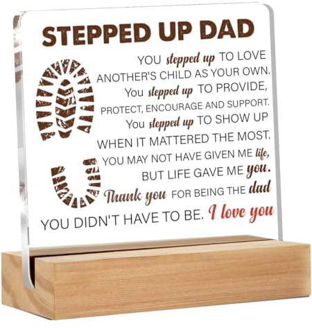 Stepdad Gifts for Fathers Day from Stepdaughter Stepson Desk Decor