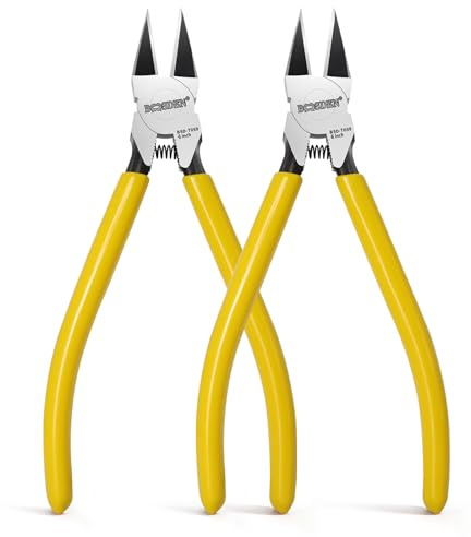 BOOSDEN Sidavbitare 150 mm, 2 Pack - Skarp fjäderbelastad klipptång för smyckestillverkning, DIY och elektriska arbeten