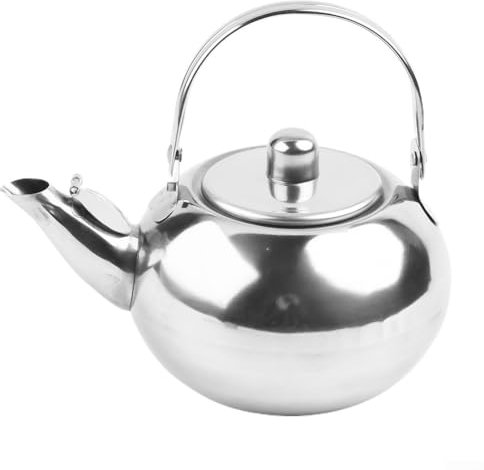 Hasaller Tetera de acero inoxidable, tetera con infusor de té, juego de tetera de hojas sueltas, 1 L, 1,5 L, 2,5 L, fácil de limpiar (1 L)