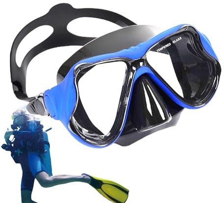 Schwimmbrille mit Nasenabdeckung – Erwachsene Schwimmbrille, vielseitige Schwimmmaske, Anti-Beschlag-Schwimmbrille, 180° klare Sicht, Fahrbrille für professionelle Taucher, Schnorchler, Schwimmer