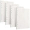 Febbya A5 Ringbuch Nachfüllpapier Kariert,4er Set 180 Blatt (6-fach Gelocht) für Nachfüllbare Notizbücher | DIN A6 Trennblütter & Kalendereinlagen | Augenschonend, Hochwertiges 100g Papier