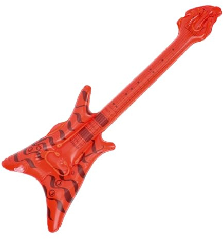 Ciieeo Inflatable Guitar Prop 23.62In Lightweight Blowing up Guitar Musical Party Decoration Realistic Decorative Model for Stage Disco Kids Role Play