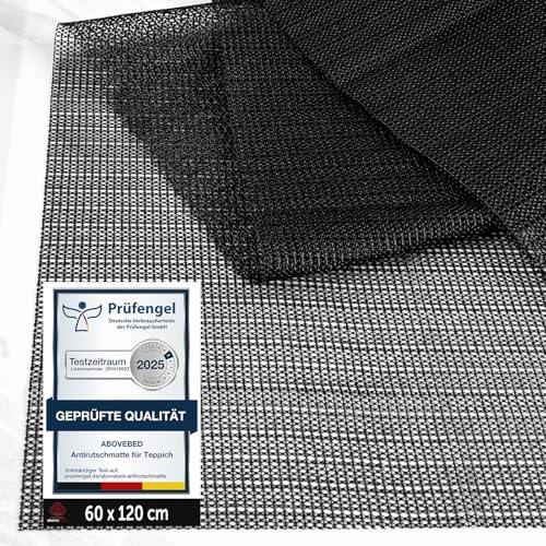 aboveBED Alfombrilla antideslizante para alfombra de 60 x 120 cm, negro