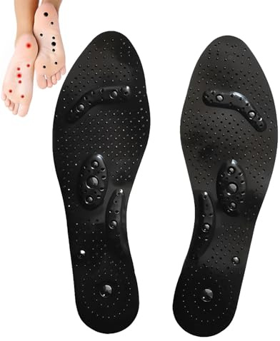KEMUZ Plantilla Magnética, Adelgazantes, Ortopédicas, Acupresión, Prevención de la Fascitis Plantar Mejora la Calidad del Sueño, Unisexo, 1 Par