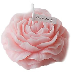 Candele profumate a bassa temperatura, a forma di fiore, bordeaux, peonie, per donne, amici, colleghi, compagni di classe, regalo 7,6 cm, lumini neri (PK1 taglia unica)