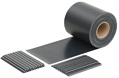 iFence Strisce frangivista, 50 m x 19 cm, con 30 clip, diversi colori (50 m, antracite)