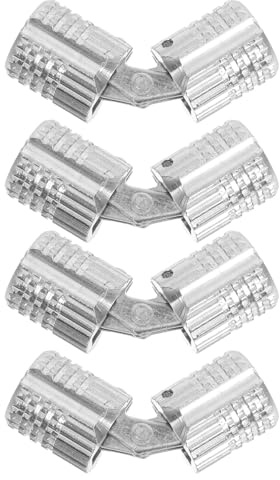 DIKACA Cerniere Nascoste per Mobili in Ottone 8 Mm 180° Apertura Cerniera Invisibile per Porta Incassata Armadio Set 4 Pezzi Resistente All’ossidazione per Cucina e Arredamento