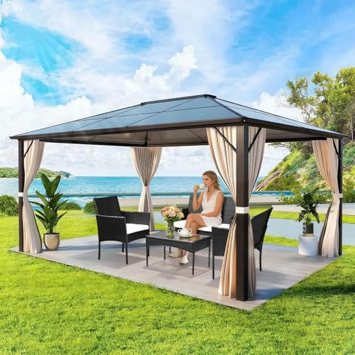 Peviasot Juego de muebles de jardín de 4 piezas de polirratán, juego de muebles de balcón con mesa de cristal, 2 sillones y banco de 2 plazas, conjunto de asientos con cojines de 5 cm para balcón