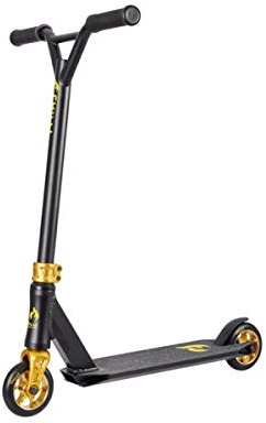 Chilli Pro Scooter 3000 | High-End Stunt Scooter | Das Einstiegsmodell für die jüngsten | Gesamthöhe vo 70 cm | 100 mm PU Räder mit ABEC 9 Bearings | Black/Gold