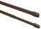 Interdeco Vitragestange/ausziehbare Scheibenstangen Braun (2 Stück), 50-80 cm