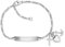 Herzengel Mädchen Kinder Armband aus Sterling Silber mit Kreuz, Herz und Anker Anhängern - mit Gravurplatte - Karabinerverschluss - längenverstellbar - nickelfrei
