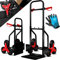 MASKO® Carretilla para escaleras, 200 kg, Carretilla de Transporte para Subir escaleras, Plegable, Ruedas de Goma Dura, Asas de plástico, Marco de Acero