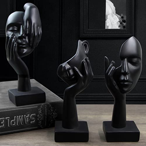 Sgorggo 3 Pcs Thinker Statue,Modern Home Sculptures,Collectible Figurines
