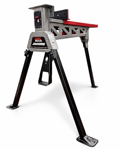 LUMBER JACK JawHorse Portable Clamping System, 1000kg Capacity, Heavy Duty Workbench Stand with 205mm x 80mm Jaw