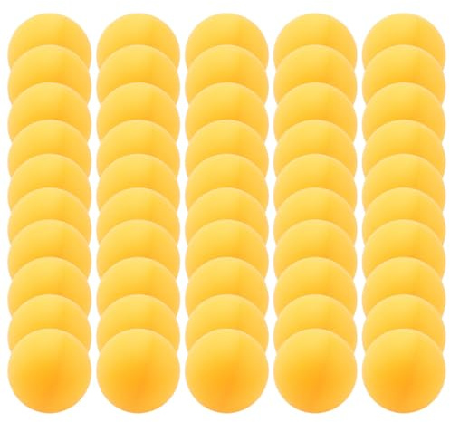 INTCHE 50 Balles de Tennis de Table de 40 Mm, Balles de Ping-Pong, Jaune/Blanc AléAtoire