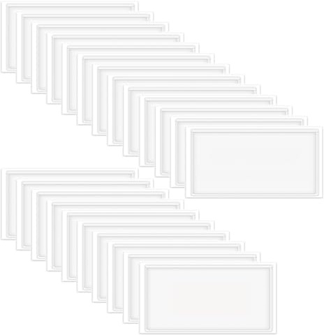 Adhesive Pockets, Clear Label Holder Labels for Storage Bins for Organizing (4 * 2, Piece, 100)