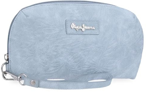 Pepe Jeans Jana Bolso de Mano Azul 20x11x4 cms Poliéster con Detalles en Piel Sintética by Joumma Bags