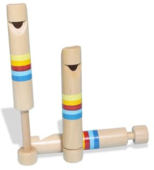 LLTCMYGS Giochi Musicali con Flauto di Legno Montessori, Giocattoli per lo Sviluppo Uditivo Precoce (3 Pezzi)