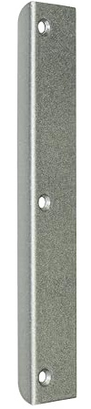 SN-TEC Blindabdeckung, Blindschließblech, Blindes Schließblech für Zimmertüren, 170mm lang, 28mm Breit, 8mm Winkel, 28x8x1,5mm DIN Links/Rechts, Farbe Silber