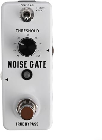 Pedale Noise Gate per chitarra, per Rowin LEF-319 Noise Killer con 2 modalità per chitarra elettrica e basso, pedale per effetti di riduzione del rumore True Bypass